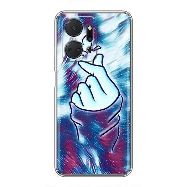 Чехол с принтом «Радужное сердце» для Huawei Honor X7a