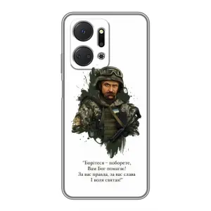 Чохли для Huawei Honor X7a с принтом Тараса Шевченко (AlphaPrint) (Шевченко воїн)