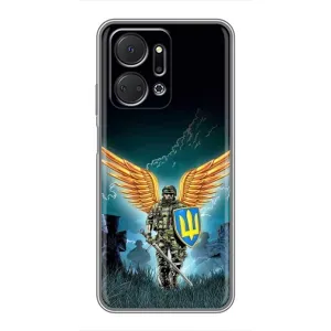 Чехлы с картинкой ЗСУ для Huawei Honor X7a (AlphaPrint) (Солдат ЗСУ)