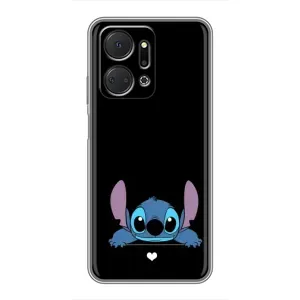 Чехол с принтом «Стич на черном» для Huawei Honor X7a