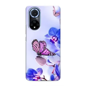 Чохли з квітами для Huawei Honor X7b (VPrint) (Метелик на квітах)