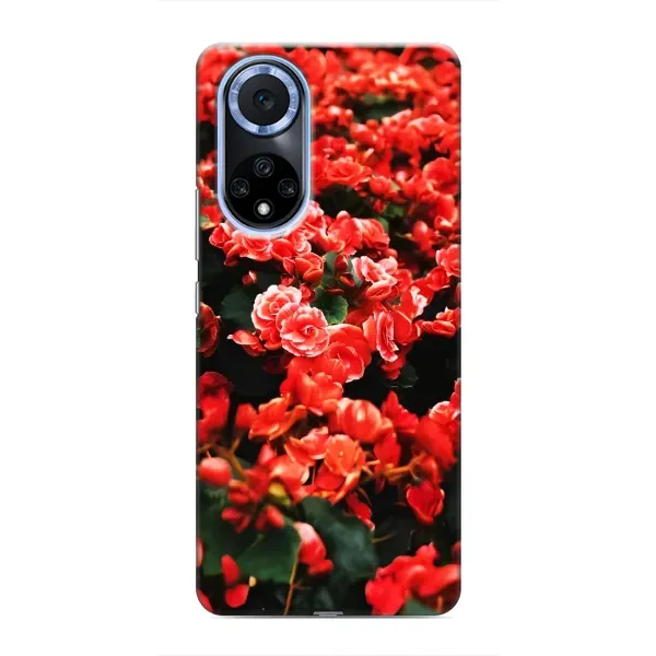 Чехол с принтом «Цветы красные» для Huawei Honor X7b