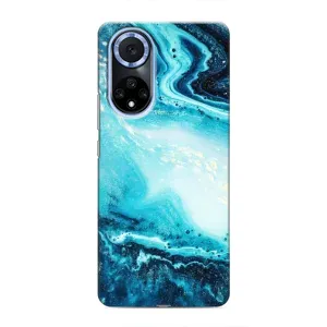 Мраморний чехол на Huawei Honor X7b (VPrint) (Блакитний мрамор)