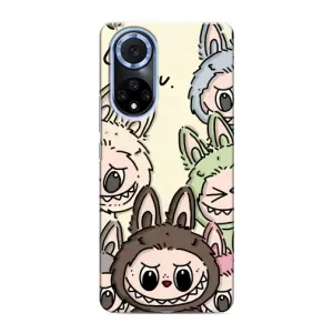 Чохол з Лабубу на Huawei Honor X7b (Золота мавпа Bored Ape)