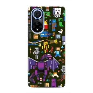 Чохол Майнкрафт на Huawei Honor X7b (AlphaPrint) Minecraft (Колаж Майнкрафт)