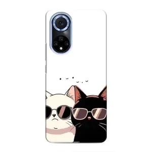 Чехол с рисунком кот на Huawei Honor X7b (Коты в очках)