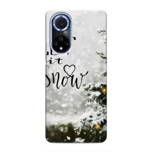 Новорічні, Святкові Чохли для Huawei Honor X7b - 2024 год (Let it snow)