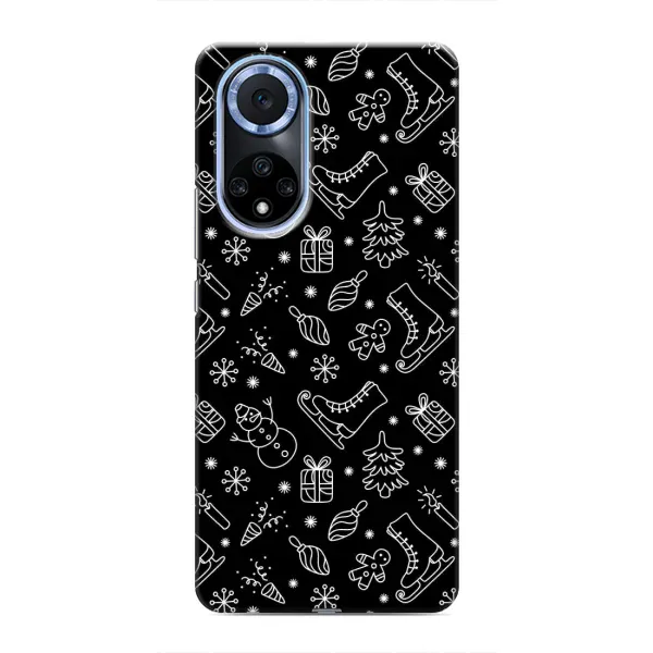 Чехол с принтом «Новогодний фон» для Huawei Honor X7b