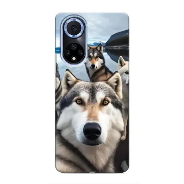 Чехол с принтом «Селфи ХАски» для Huawei Honor X7b