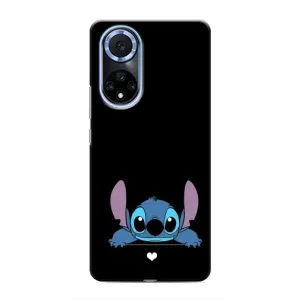 Чохол з принтом Стіч на Huawei Honor X7b (Стіч на чорному)
