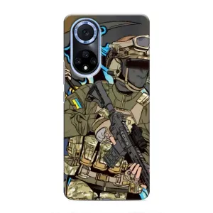 Чехлы с картинкой ЗСУ для Huawei Honor X7b (AlphaPrint) (Воїн ЗСУ)