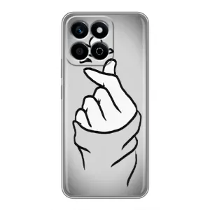 Чехол с принтом для Huawei Honor X7c (AlphaPrint - Знак сердечка)