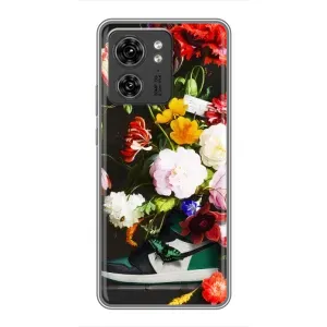 Брендновые Чехлы для Huawei Honor X8 5G - (PREMIUMPrint) (Nike цветы)