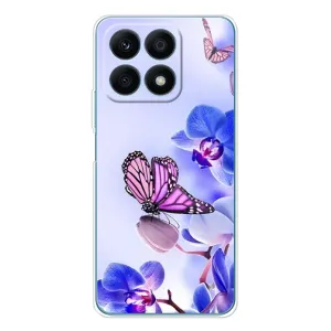 Чехлы с Цветами для Huawei Honor X8a (VPrint) (Бабочка на цветочке)