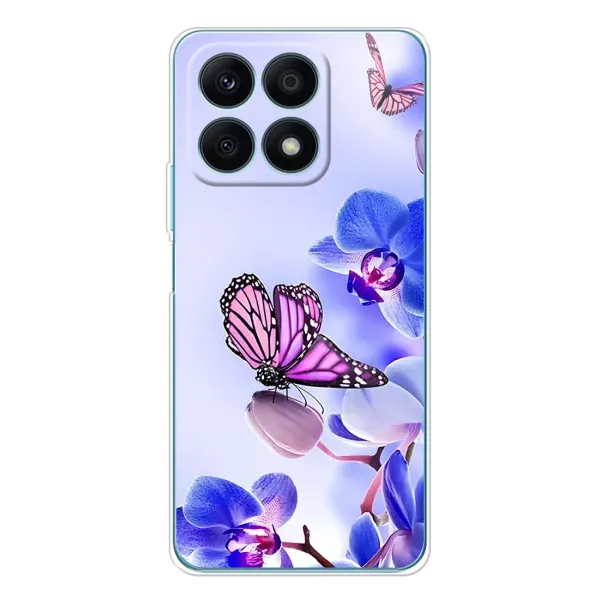 Чехол с принтом «Бабочка на цветочке» для Huawei Honor X8a