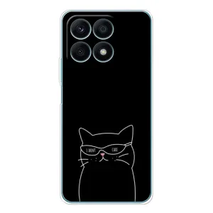 Чехол с рисунком кот на Huawei Honor X8a (Равнодушный кот)