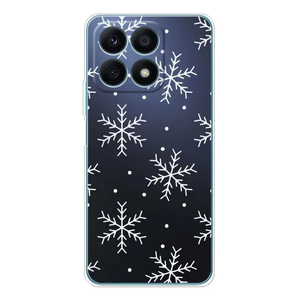 Чехол с принтом «Белые снежинки» для Huawei Honor X8a