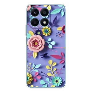 Чехлы с Цветами для Huawei Honor X8a (VPrint) (Цветочный дизайн)