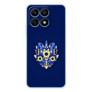 Чохли для Huawei Honor X8a Укр. Символіка (AlphaPrint) (Квітковий Герб)