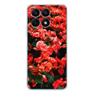 Чехлы с Цветами для Huawei Honor X8a (VPrint) (Цветы красные)