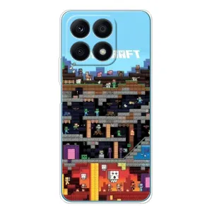 Чехол Майнкрафт на Huawei Honor X8a (AlphaPrint) Minecraft (фон Minecraft)