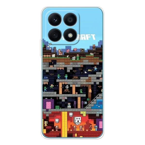 Чехол с принтом «фон Minecraft» для Huawei Honor X8a