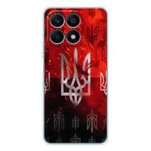 Украинские Чехлы для Huawei Honor X8a с картинкой УПА (AlphaPrint) (ГЕРБ УПА)