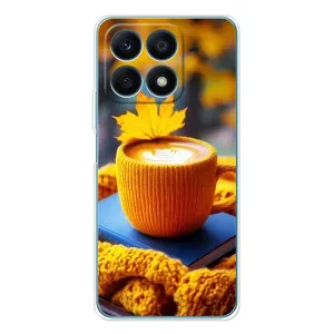 Чехол с принтом «Кофе на желтом пледе» для Huawei Honor X8a