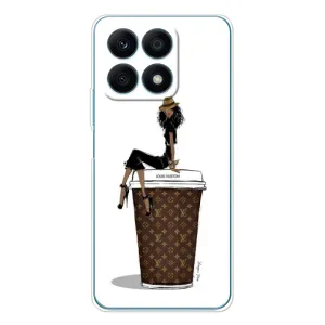 Чехлы Луи Витон для Huawei Honor X8a (AlphaPrint - LOUIS VUITTON) (кофе LOUIS VUITTON)