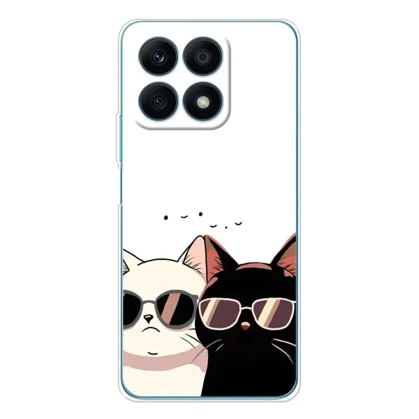 Чехол с принтом «Коты в очках» для Huawei Honor X8a