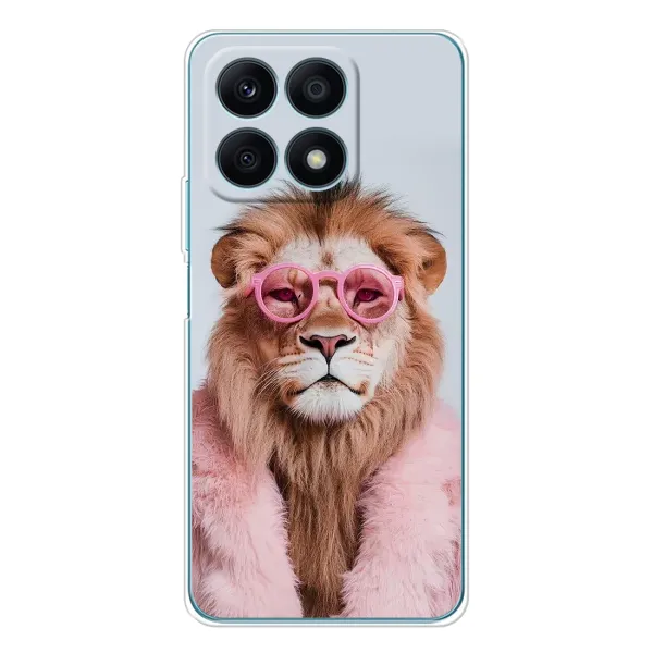 Чехол с принтом «Лев в очках» для Huawei Honor X8a