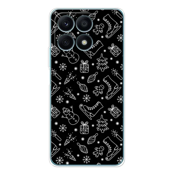 Чехол с принтом «Новогодний фон» для Huawei Honor X8a Чехол с принтом «Новогодний фон» для Huawei Honor X8a