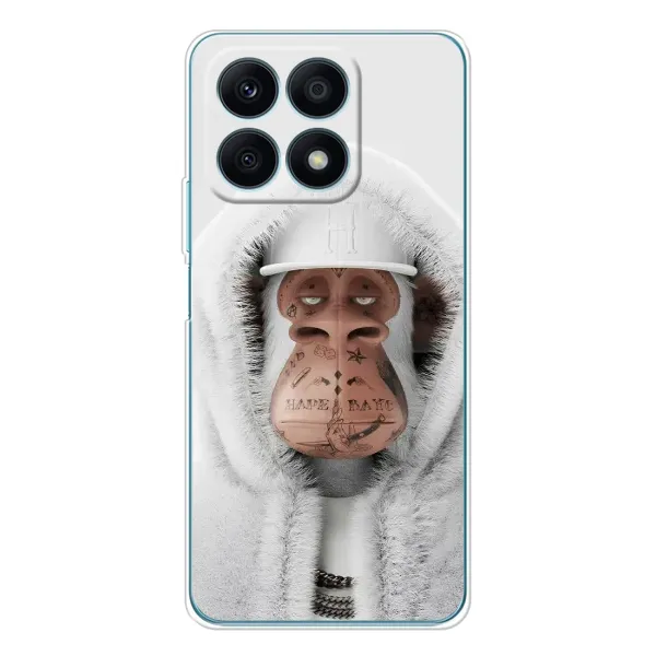 Чехол с принтом «обезьяна NFT в тату» для Huawei Honor X8a Чехол с принтом «обезьяна NFT в тату» для Huawei Honor X8a