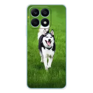 Чехол с Хаски для Huawei Honor X8a - (AlphaPrint) (Радостный Хаски)