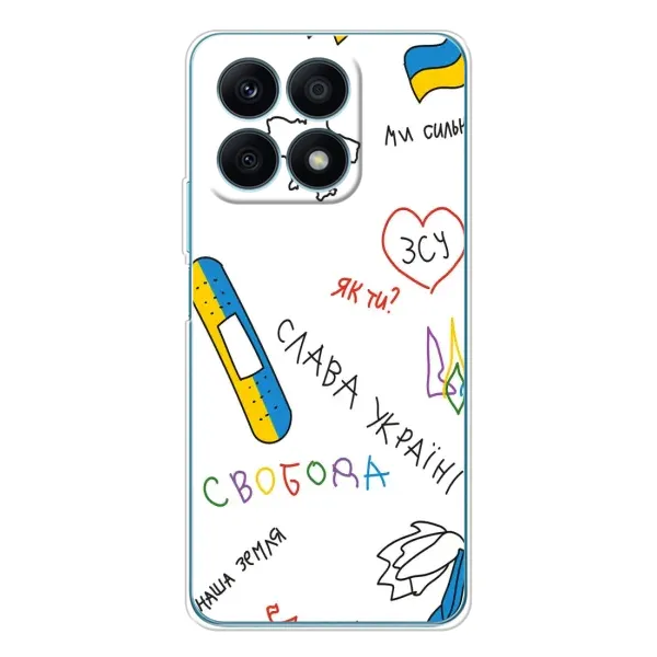 Чохол з принтом «Стикер» для Huawei Honor X8a