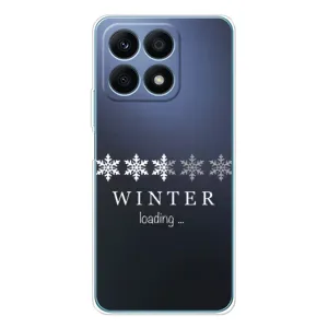 Зимние Чехлы для Хуавей Хонор х8а - прозрачный фон (Winter loading)