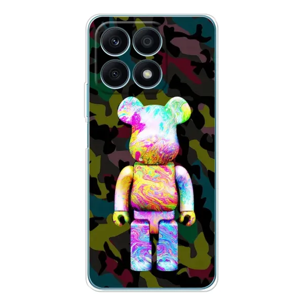 Чехол с принтом «Яркий Bearbrick» для Huawei Honor X8a