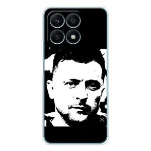 Чехол для Huawei Honor X8a (AlphaPrint - с принтом Зеленского) (Зеленский АРТ)