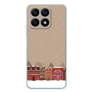 Новогодние, Праздничные Чехлы для Huawei Honor X8a - 2024 год (Зимний город)