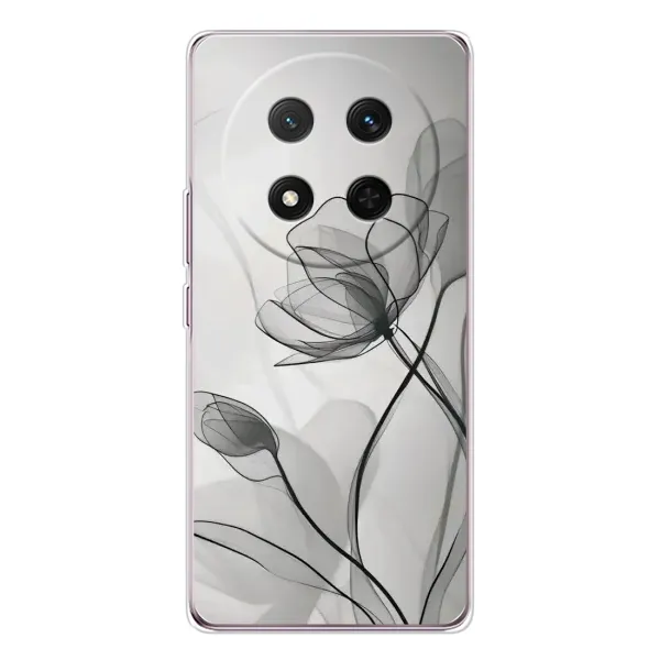 Чехол с принтом «Черные цветы» для Huawei Honor X9c