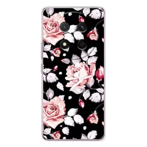 Чехлы с Цветами для Huawei Honor X9c (VPrint) (Цветочки на черном)
