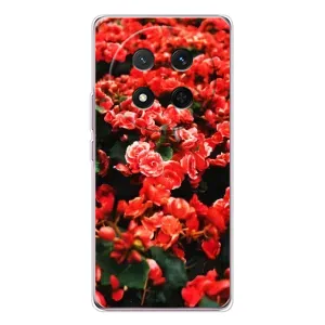Чехлы с Цветами для Huawei Honor X9c (VPrint) (Цветы красные)