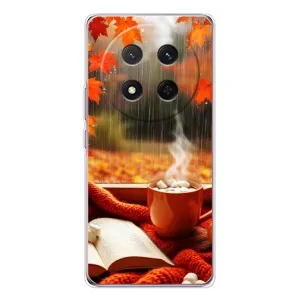 Чехол с уникальным дизайном «Осень с кофе» для Huawei Honor X9c (Кофе и дождь)