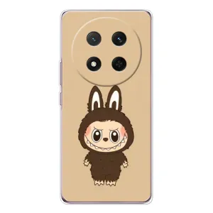 Чехол с Лабубу на Huawei Honor X9c (Bored Ape в красном)