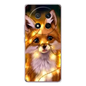 Чехлы с картинкой Лисички для Huawei Honor X9c (VPrint) (Лисичка в гирляндах)