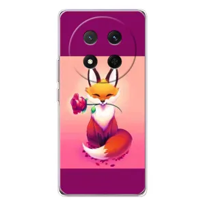 Чехлы с картинкой Лисички для Huawei Honor X9c (VPrint) (Лисичка с розочкой)