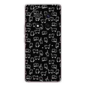 Чехол с принтом для Huawei Honor X9c (AlphaPrint) Модные коты (Меленькие котики)
