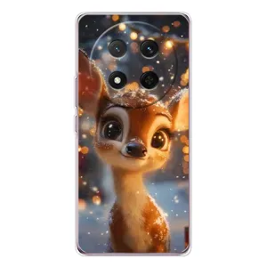 Яркий чехол для Huawei Honor X9c с Зимними Оленятами (Олененок среди гирлянд)