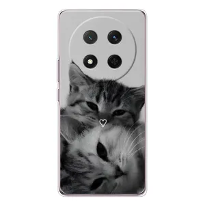 Чехол с рисунком кот на Huawei Honor X9c (Пара котов)