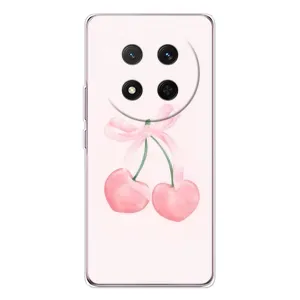 Чехол с розовым рисунком для Huawei Honor X9c (Розовые вишни)